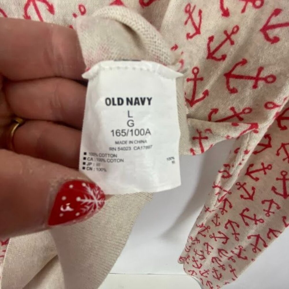 Old Navy Anchor 100% Cotton Crew Neck Sweater Women's Large.‎ - Picture 9 of 9